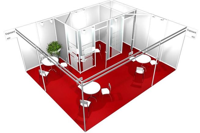 Visuel du stand proposé par l’offre Clé en main.